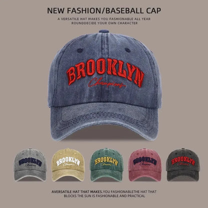 Brookklyn Alphabet 3D Letter Embroidery Baseball Hat Hip-Hop Men Women