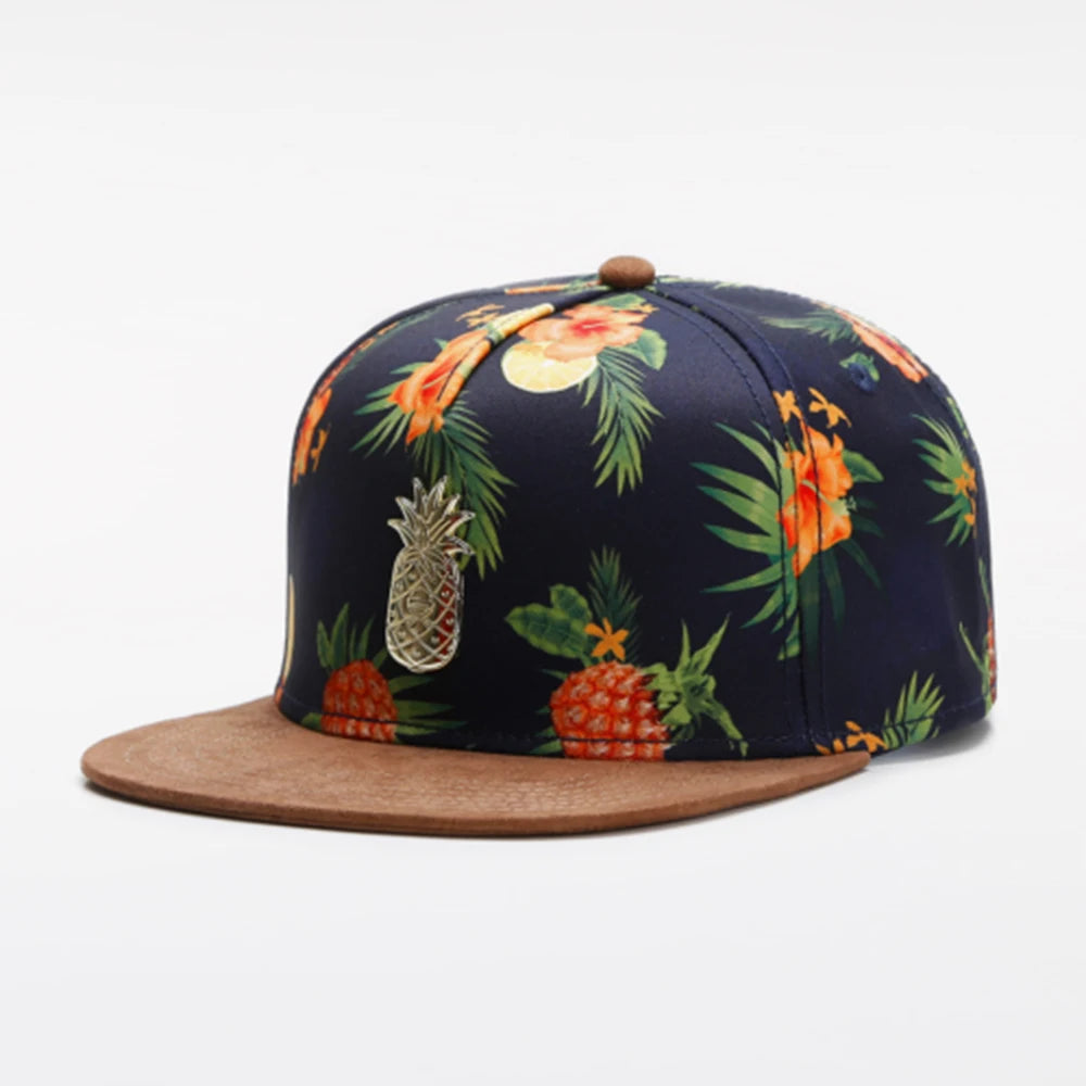 Fashion Hip Hop Hat Iron Tag Leather Checkered Pattern Adjustable Outdoor Adult Casual Sports Hat Baseball Cap