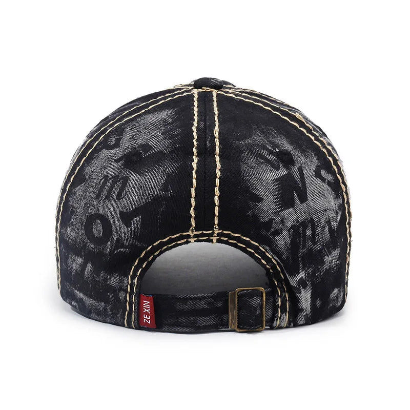 Retro Hat Baseball Cap Embroidery Letter Baseball Cap Fashion Couple Shade Sunscreen Versatile
