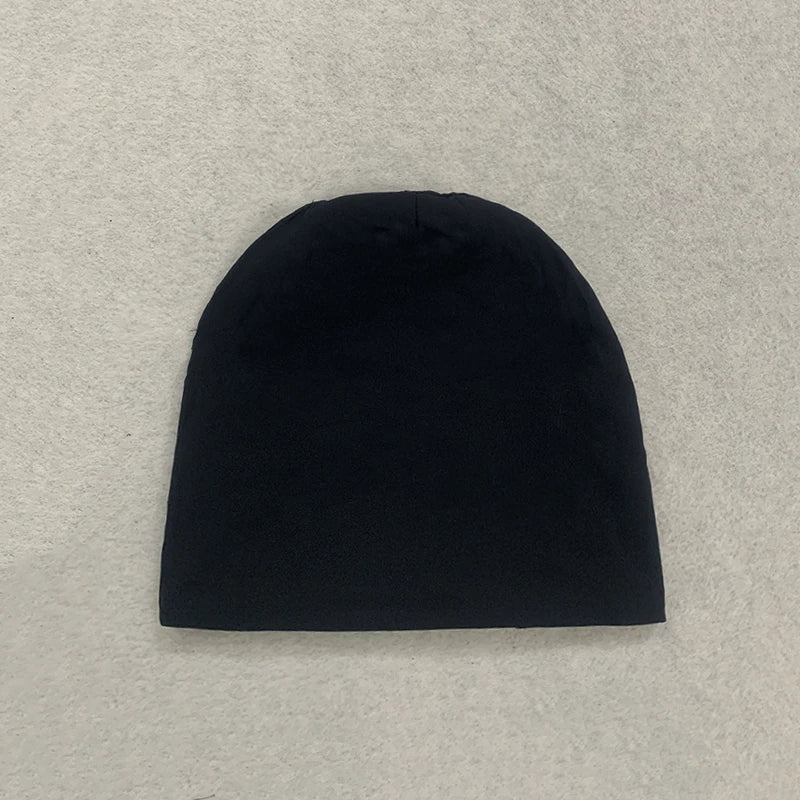 Y2K Punk Croc-Embossed Cross Studded Knit Beanie