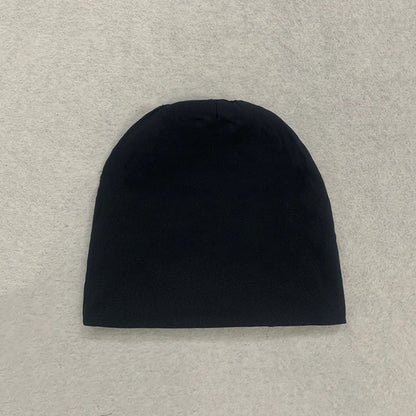 Y2K Punk Croc-Embossed Cross Studded Knit Beanie