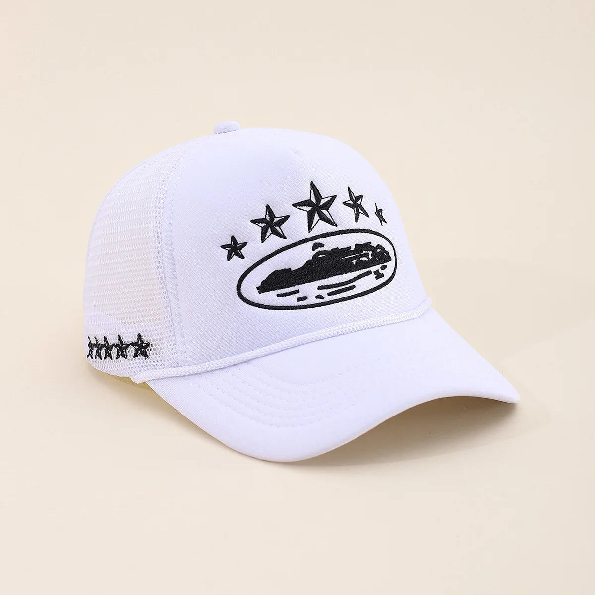 Unisex Men Women Cap Pentagram Embroidery Baseball Net Caps Spring Summer