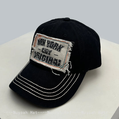 American Retro Patched Letters Baseball Hats