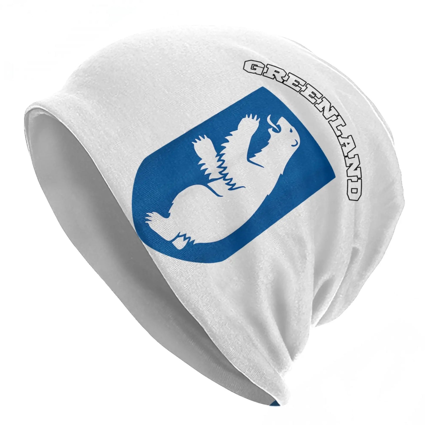Greenland Coat Of Arms Polar Bear Blue Bonnet Hats Autumn Winter For Men Women