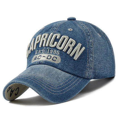 Unisex Capricorn Letter Embroidery Baseball Caps Spring