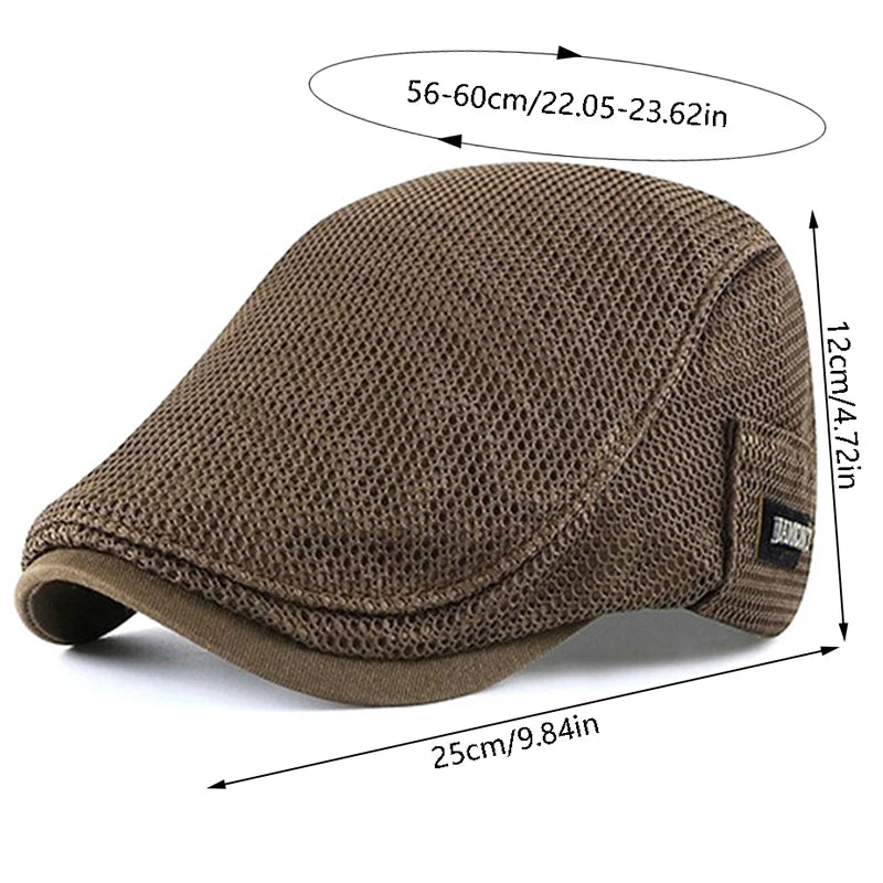 Mesh Breathable Beret Thin Section Sunscreen Sun Hat Cabbie Flat Cap