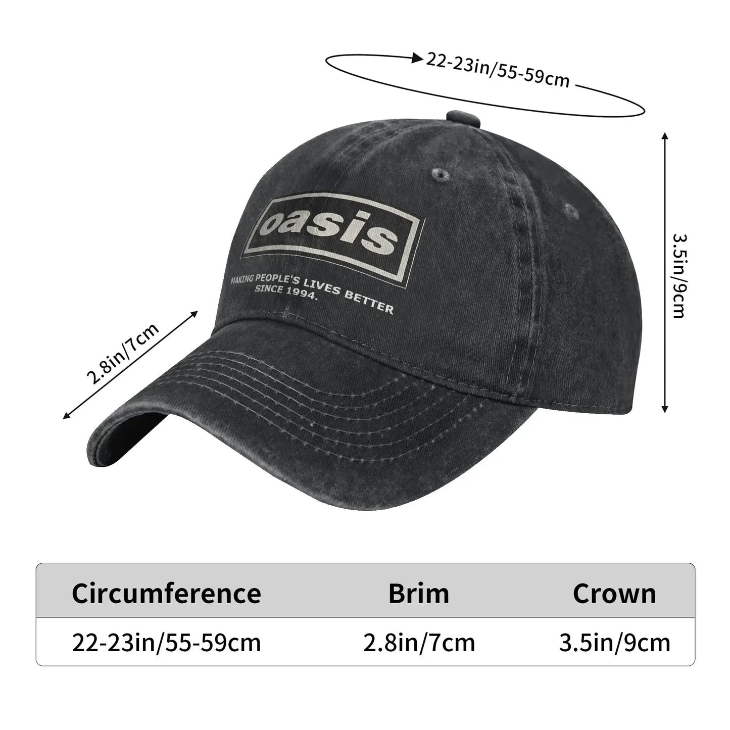 Oasi Band Logo Casual Baseball Cap