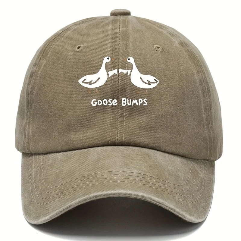 Retro Goose Print Baseball Cap for Men's Sports Hat
