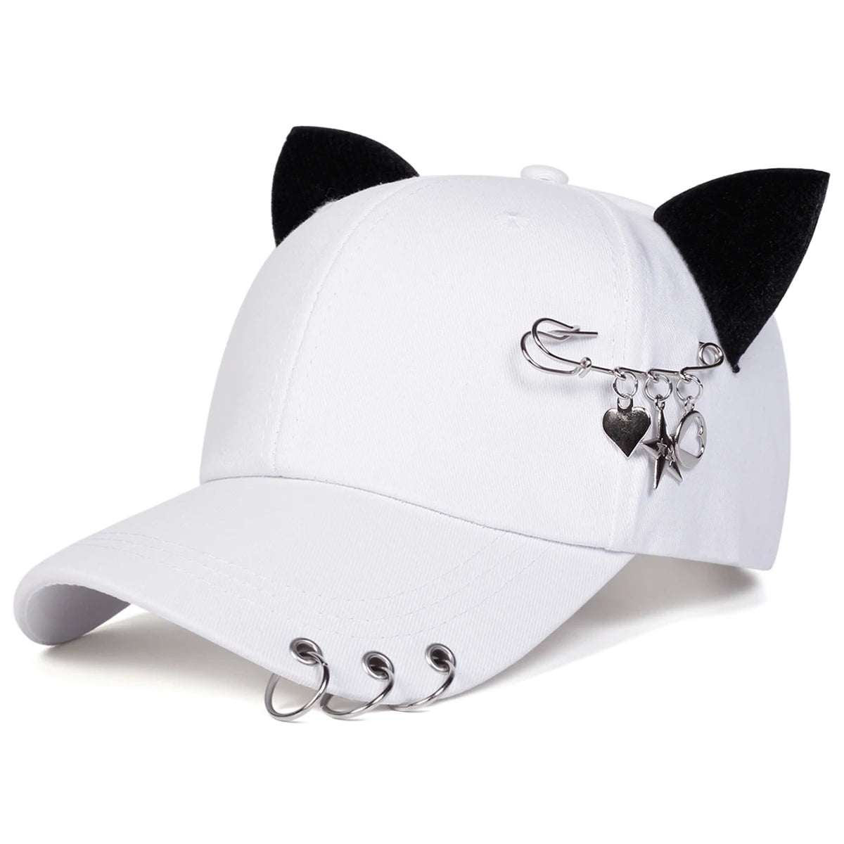 Unisex Cat Ear Pin Love Baseball Caps Spring Autumn