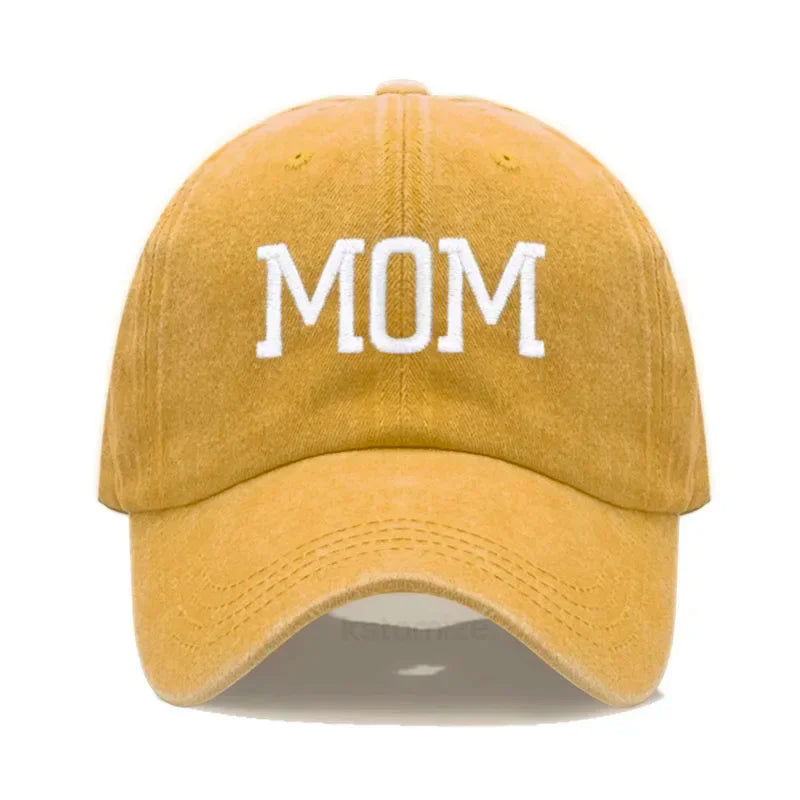 DAD MOM Embroidery Pure Cotton Baseball Cap Fashion Sport Golf Caps Sun Hat
