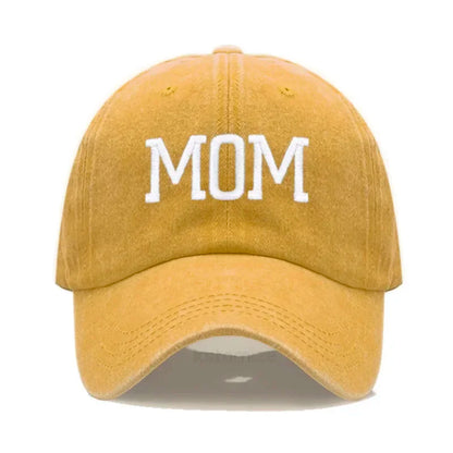DAD MOM Embroidery Pure Cotton Baseball Cap Fashion Sport Golf Caps Sun Hat