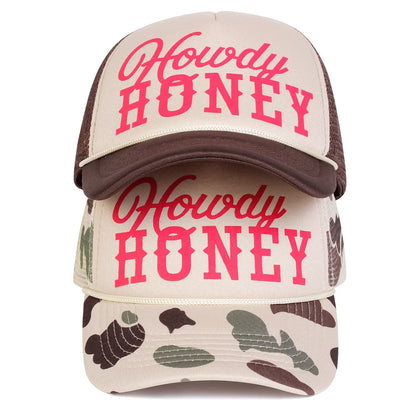 Unisex Howdy Honey Letter Printed Baseball Net Caps Spring and Summer
