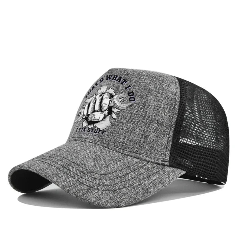 Spring Summer Printed Mesh Breathable Baseball Cap