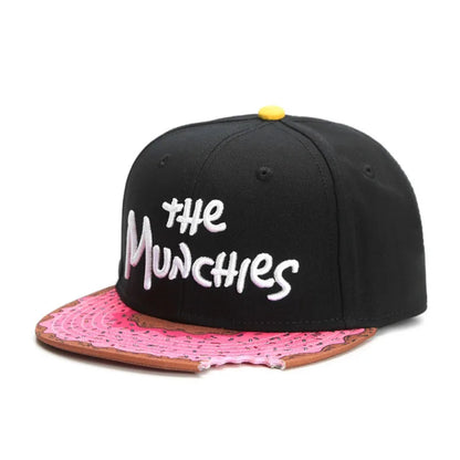 Pizza Cap Hip Hop Snapback Hat for Men Women Adult Outdoor Casual Baseball Cap
