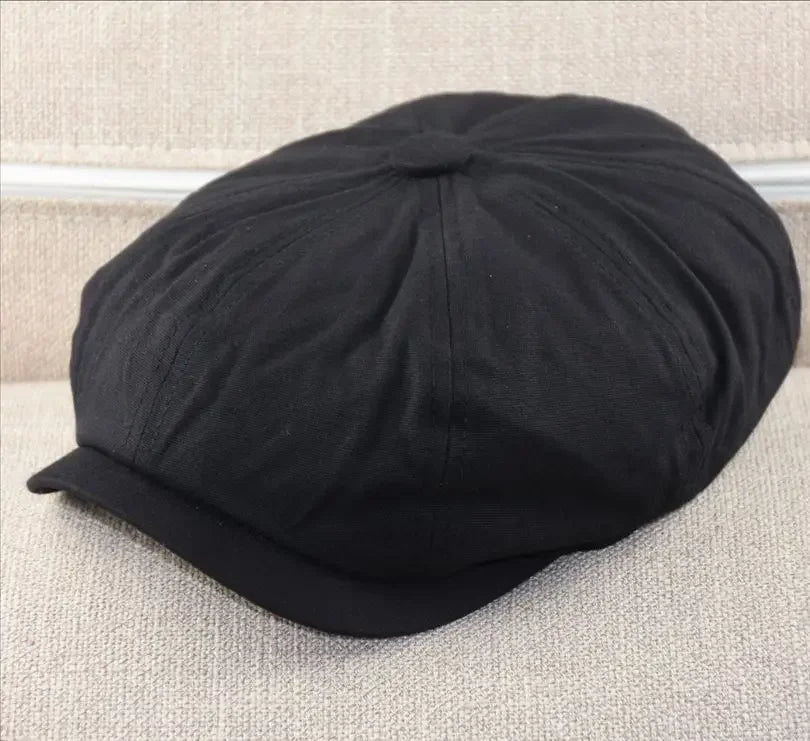 Plus Size Men's Newsboy Flat Cap 100% Cotton