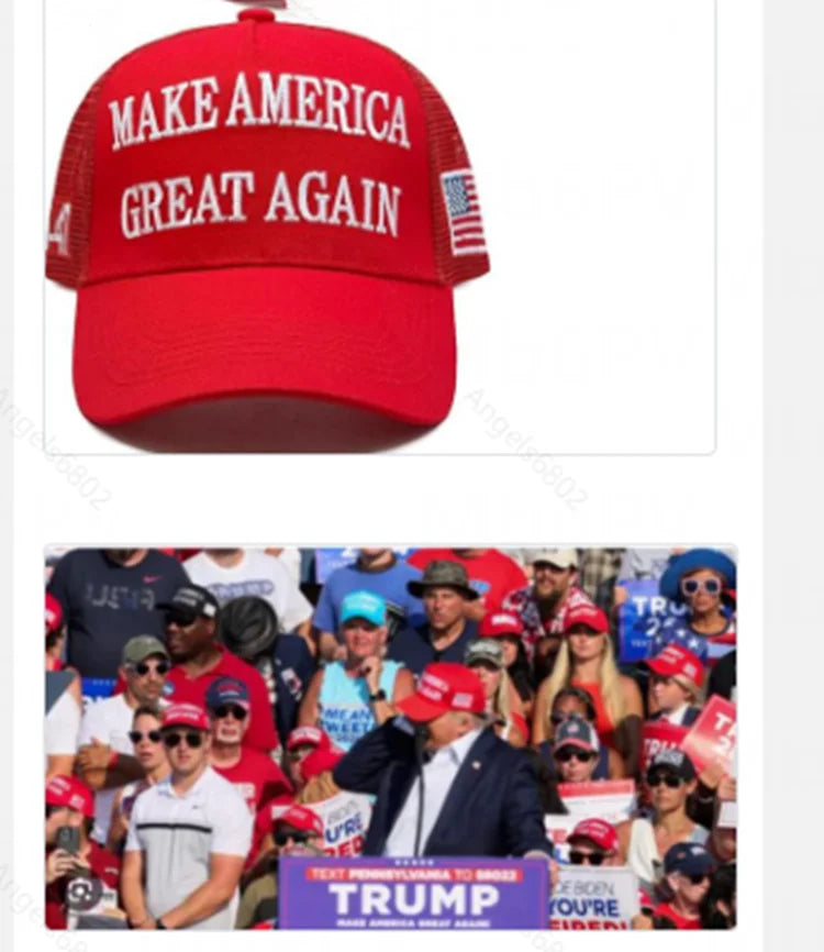 Adult Hats and Caps Make America Great Again Red Peaked Baseball Cap