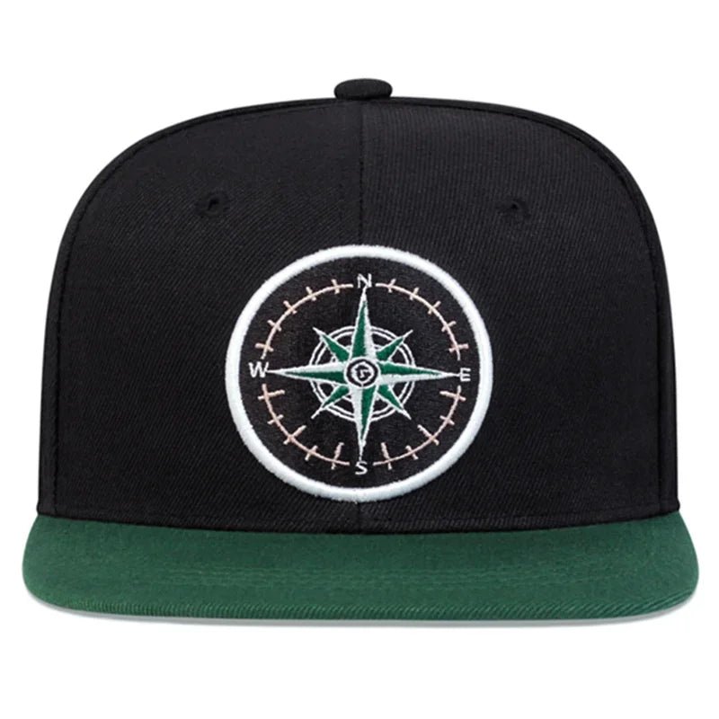 Unisex Compass Embroidery Hip-Hop Hats