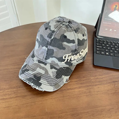 American Ripped Soft Top Denim Baseball Cap