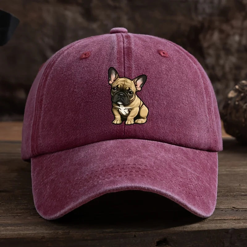 Sunscreen Baseball Hat with Fighting Dog Pattern for Men and Women