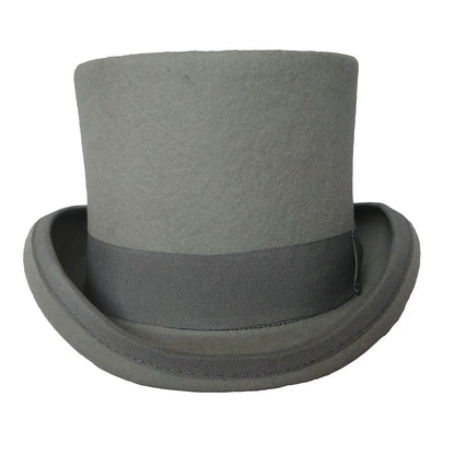 Purplish Red 100% Wool Hat For Men And Women Fedora Top Gentleman Bowler Hat