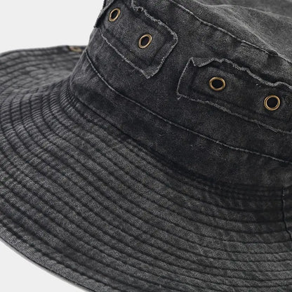 Four Seasons Cotton Solid Bucket Hat Fisherman Hat