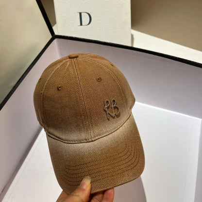 Luxury Metal Letter RB Baseball Cap Men Women