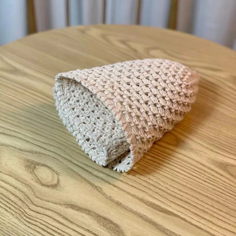 Breathable Summer Hollow Out Knitted Bucket Hats