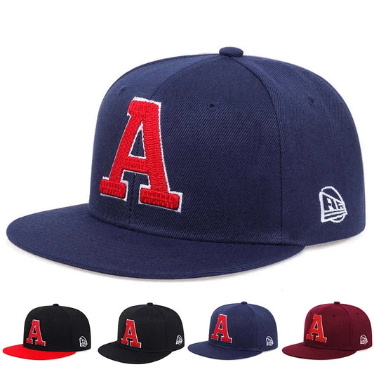 Unisex A Letter Embroidery Hip Hop Hats Adjustable Sports Casual Baseball Caps Sunscreen Hat