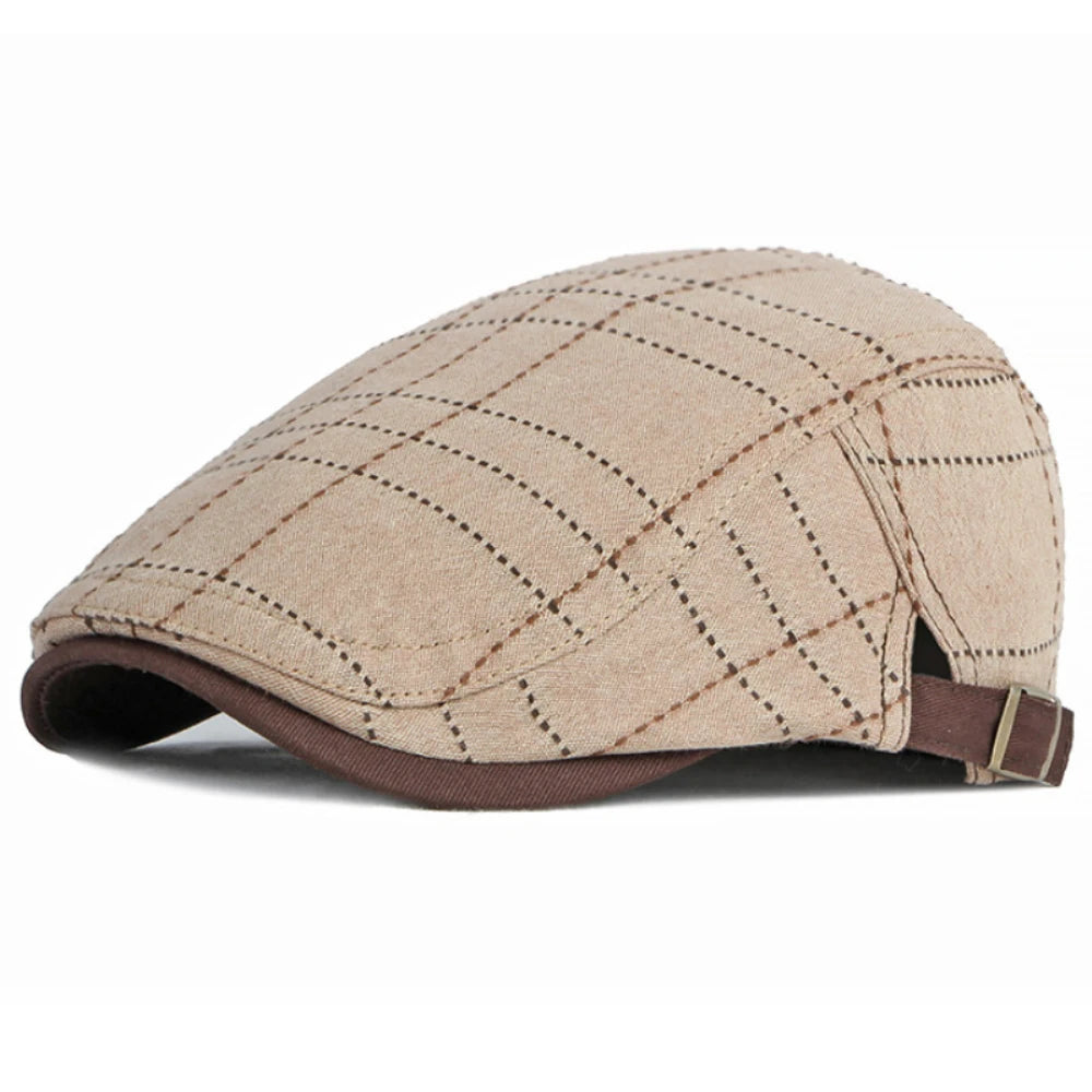 Men Women Artist Painter Plaid Beret Hat