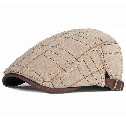 Men Women Artist Painter Plaid Beret Hat