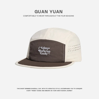 Summer Embroidered Flat Brim Quick Dry Hat Men Women