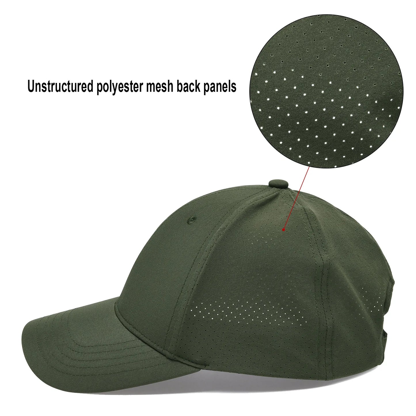Unisex Classic Mesh Breathable Golf Dad Hat Baseball Cap for Running Fishing and Outdoor Activities