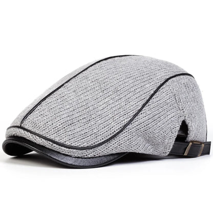 Men Autumn And Winter Warm Knitting Newsboy Caps