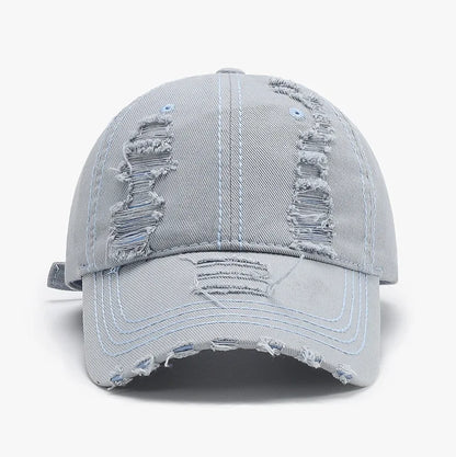 fashion denim baseball cap unisex solid color cotton soft top caps