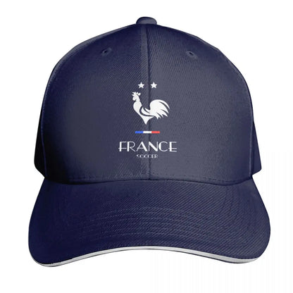 Rooster Soccer Football Sports Two Stars Baseball Cap