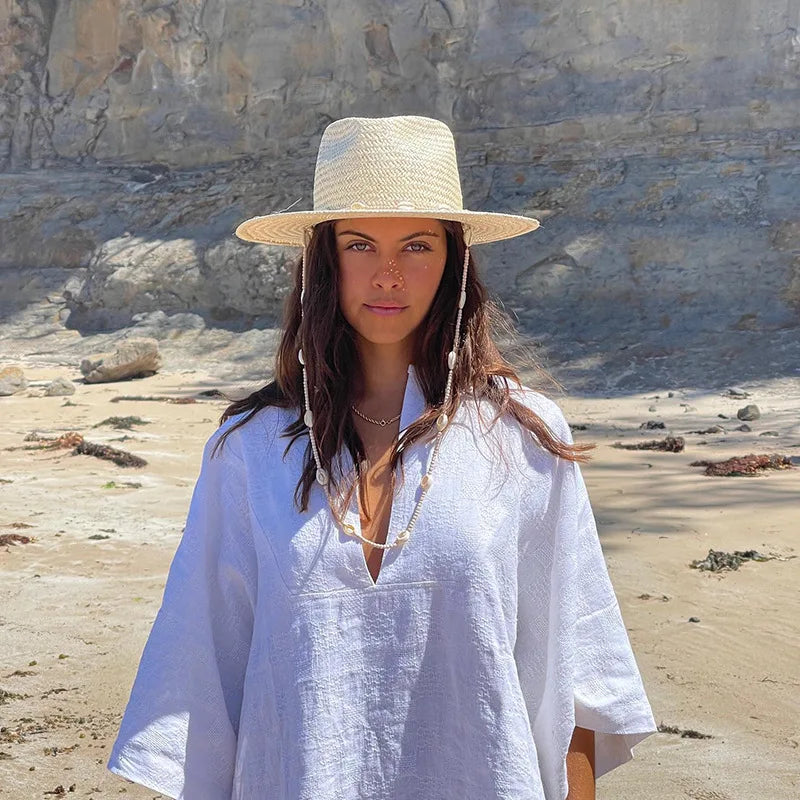 Personalized Trend, Shell Necklace, Straw Hat Spring And Summer
