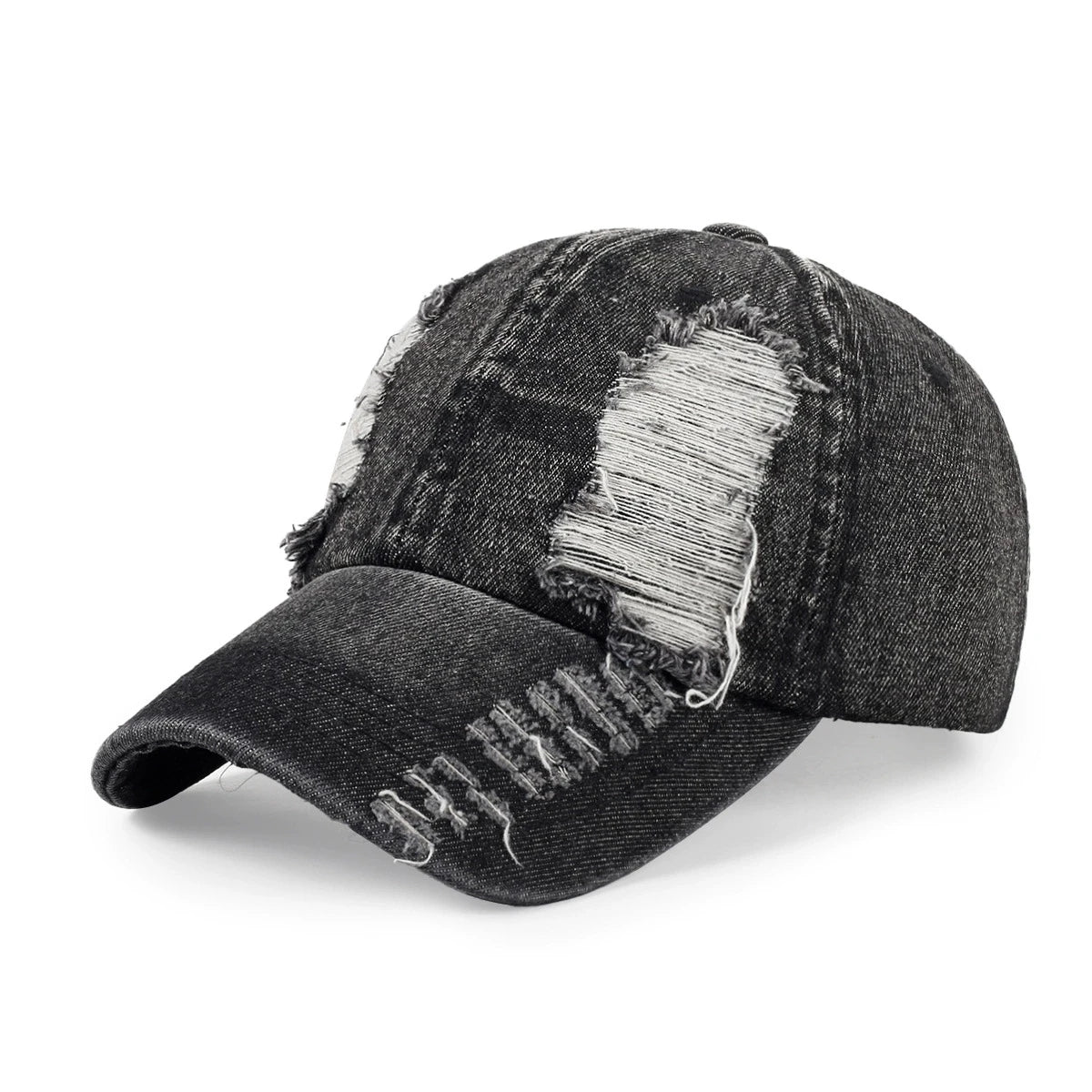 Women's Korean Versatile Ripped Denim Baseball Cap