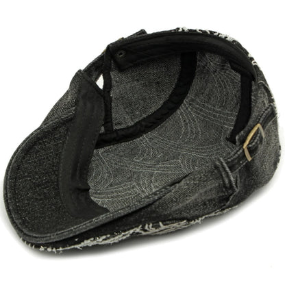 Vintage Artist Painter Beret Hat Male Female Adjustable Denim Beret Cap
