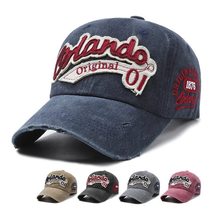 American Retro Old Baseball Cap Soft Top Big Head Circumference Showing Face Small Cap Outdoor Letter Embroidered Sun Hat