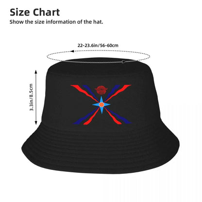 Custom Assyrian Flag Bucket Hat for Men Women