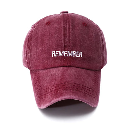 Fashion Letter Embroidery Washed Cotton Baseball Cap