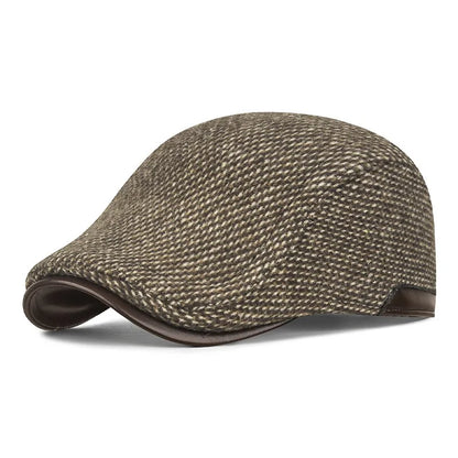 Winter Unisex Duckbill Hat With Ear Flaps Adjustable Snap Closure
