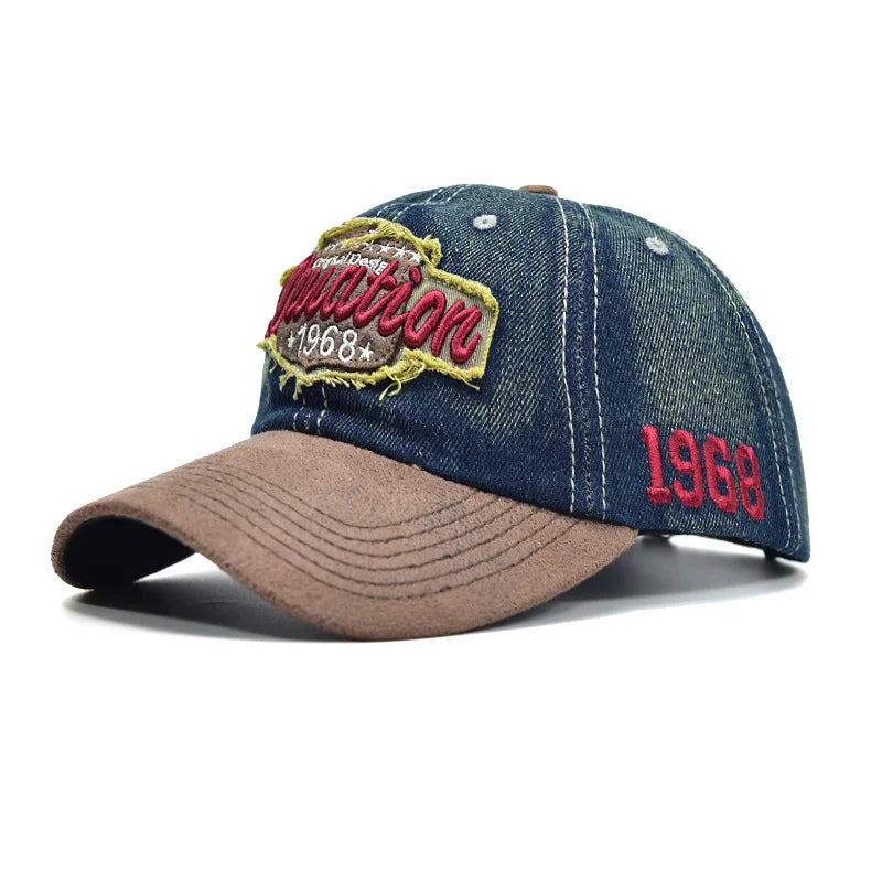 Retro Letter Embroidery Baseball Caps