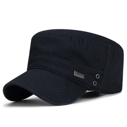 Breathable Cotton Flat Top Baseball Cap For Men Outdoor