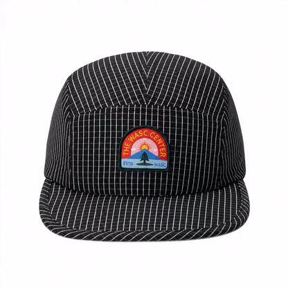 Retro Striped 5-Panel Baseball Cap for Women Men Summer