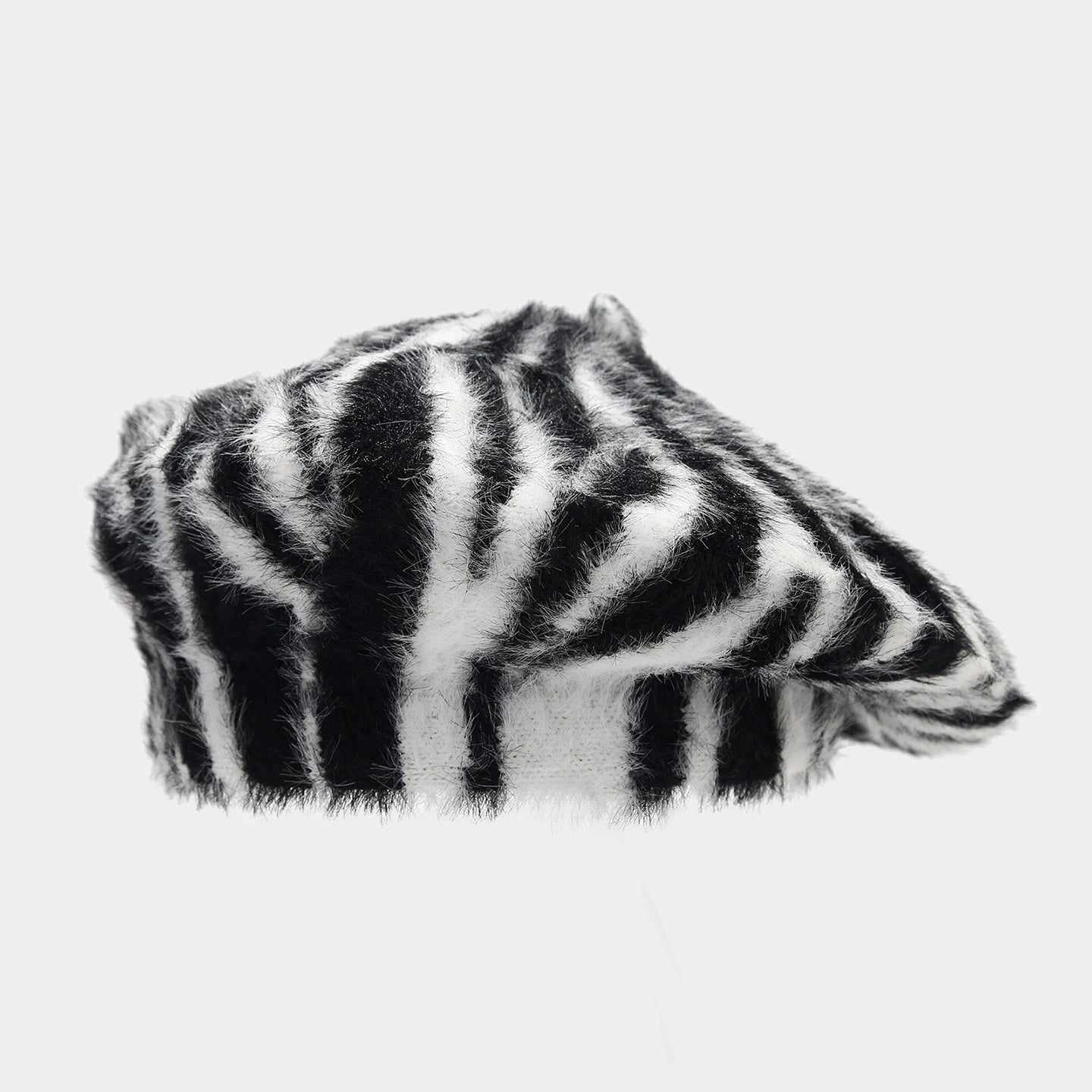 Women's Beret Autumn/Winter Zebra Striped Painter Hat