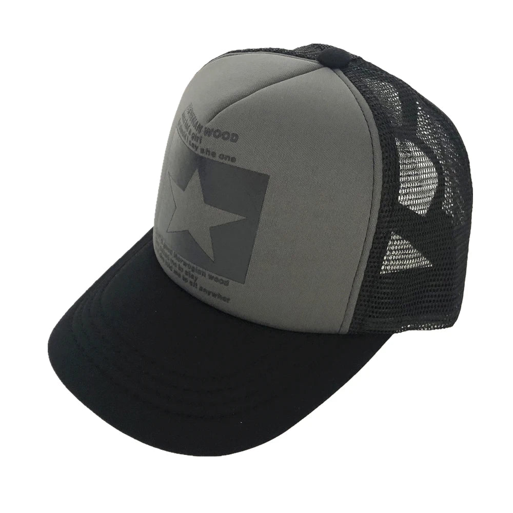 Fashion Baseball Cap Women Men Five Star Design