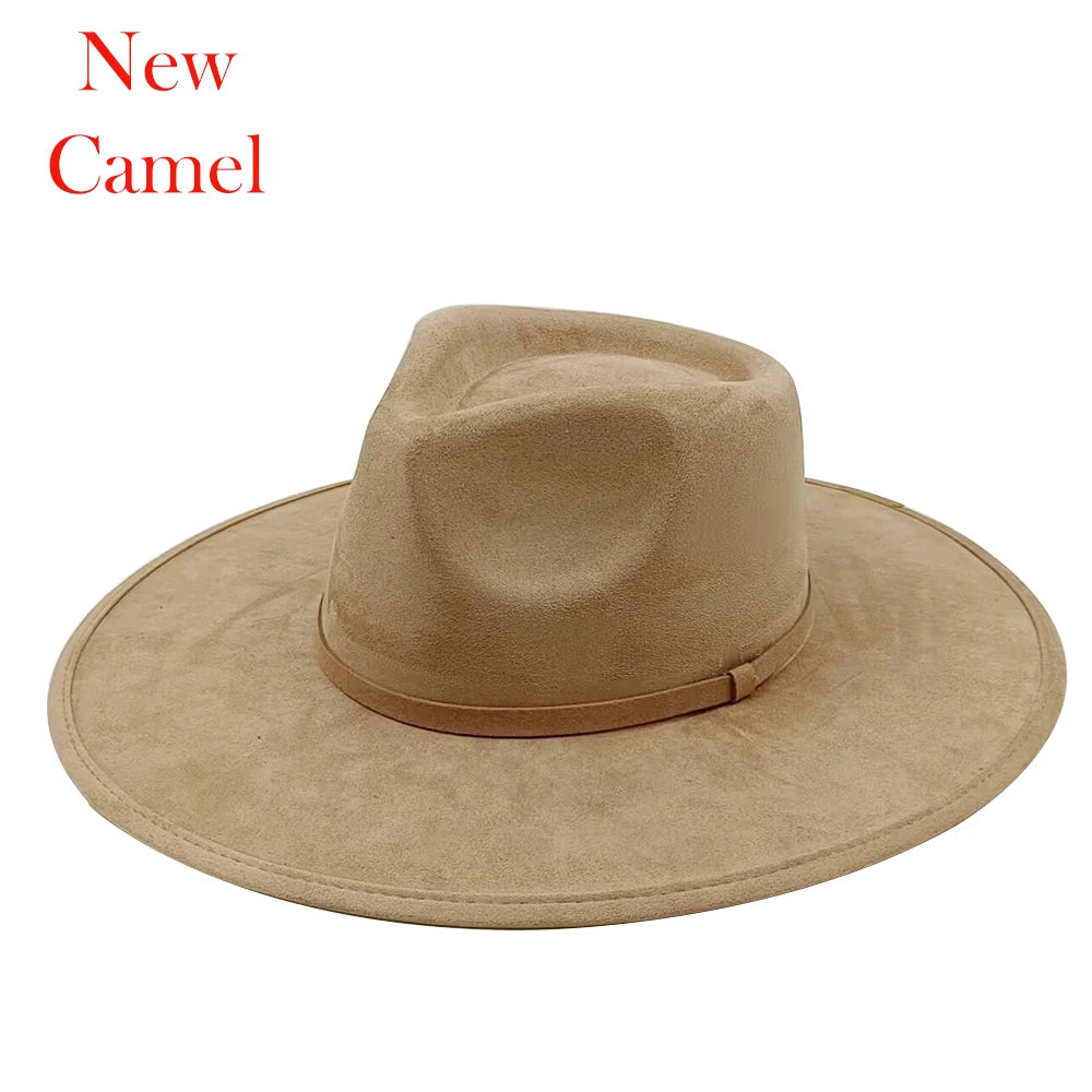 Suede Fedora Painting Felt Hats For Men And Women