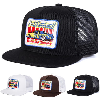 Unisex Dale Earnhardt Embroidery Hip-hop Net Hats Spring Summer