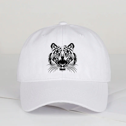 Tiger Head Print Baseball Cap Bold Vintage Wild Style Daily Commute Outdoor Hiking Camping Travel Perfect Gift